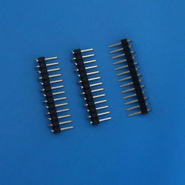 چین Pitich 2.54mm SMT Pin Header Connector , Black Color Single Row Electrical Pins Connectors توزیع کننده