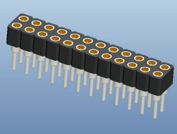 چین 2.54 Dual Row Female Wire Connector Height 3.0mm With Straight Solder Tail توزیع کننده