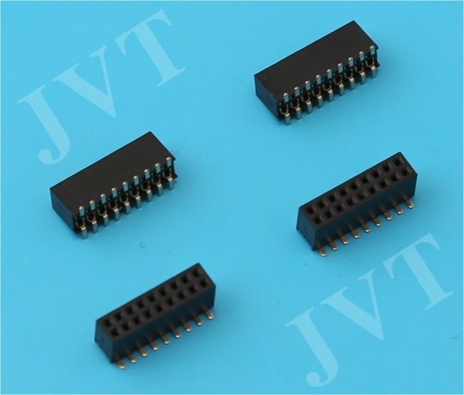 Dual Row 1.27mm Pitch SMT Female Header Connector with Cap Polyester Housing